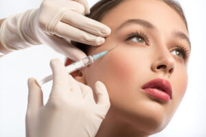 cute girl receiving hyaluronic acid treatment